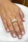 Bague 59 Bague jonc pavée de diamants en or jaune 18 carats 58 Facettes