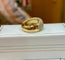 Bague 59 Bague jonc pavée de diamants en or jaune 18 carats 58 Facettes