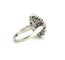 Pendentif Bague transformable en pendentif en or blanc 18 carats rubis et diamants 58 Facettes