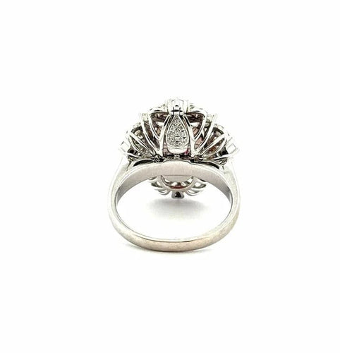 Pendentif Bague transformable en pendentif en or blanc 18 carats rubis et diamants 58 Facettes