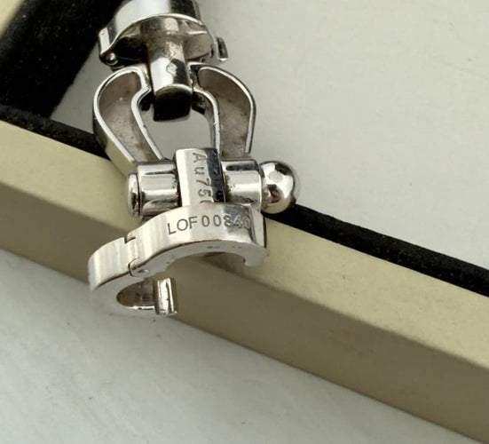 Bracelet Fred Force 10 - Bracelet en acier et or blanc 18 carats, taille 16 58 Facettes