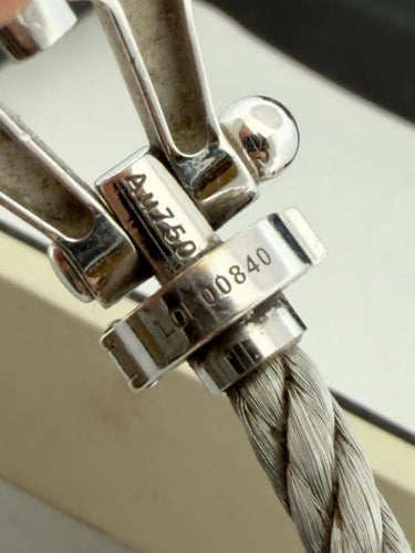 Bracelet Fred Force 10 - Bracelet en acier et or blanc 18 carats, taille 16 58 Facettes