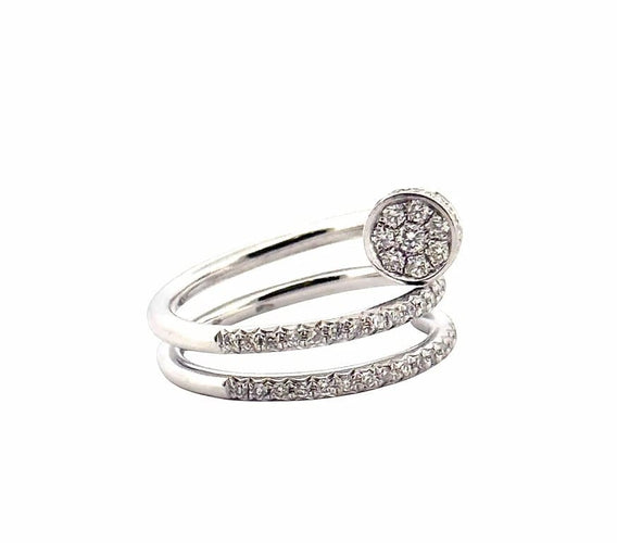 Bague 51 Cartier Juste un Clou - Bague en or gris 18 carats et diamants 58 Facettes