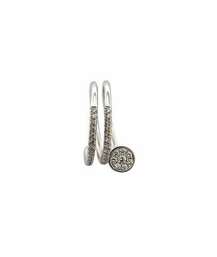Bague 51 Cartier Juste un Clou - Bague en or gris 18 carats et diamants 58 Facettes