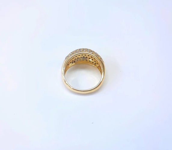 Bague 54 Bague boule pavée de diamants en or jaune 18k 58 Facettes BAG.BOUL.1743/2