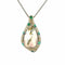 Collier Collier pendentif en or blanc 18 carats, mabé de Tahiti, émeraudes et diamants 58 Facettes