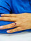 Bague 53 Bague marguerite rubis birman et diamants en or jaune 58 Facettes FA-3