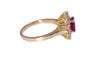 Bague 53 Bague marguerite rubis birman et diamants en or jaune 58 Facettes FA-3