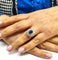 Bague 55 Bague pompadour saphir de Ceylan et diamants en or 18K 58 Facettes 2-RANG.S