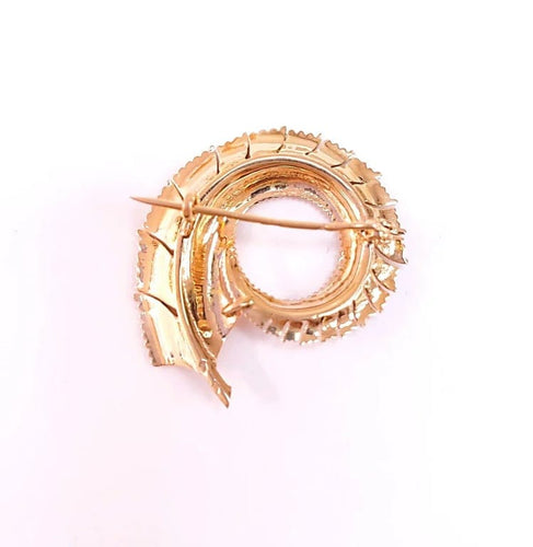 Broche Broche plume en or jaune 18k 58 Facettes RA-633/5