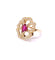Bague 53 Bague fleur rubellite et diamants 58 Facettes Fleur/R