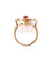 Bague 53 Bague fleur rubellite et diamants 58 Facettes Fleur/R