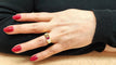 Bague 54 Bague en or jaune 18K avec rubis et diamants 58 Facettes GG25.Aile-R