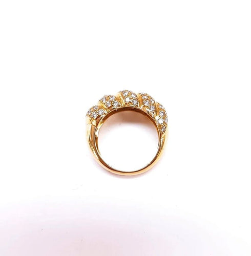 Bague 52 Bague pavée de diamants en or jaune 18K 58 Facettes Bag.Godr.Dt
