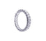 Bague 56 Alliance tour complet en or blanc 18K avec 24 diamants 58 Facettes ALL.B.FA18