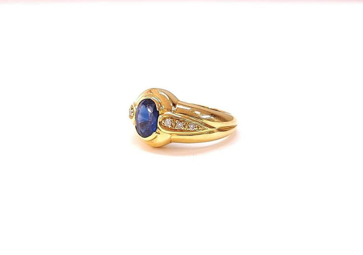 Bague 55 Bague jonc saphir 1,42 ct 58 Facettes BAG.GG26.SAP.JON
