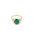 Bague 55 Bague en or jaune 18K, émeraude et diamants 58 Facettes Bag.Em.Ep.FA.25