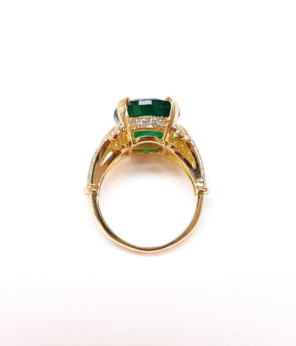 Bague 54 Bague émeraude et diamants en or 18K 58 Facettes BAG.EMER.XL