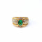 Bague 56 Bague en or jaune 18K avec émeraude et diamants 58 Facettes BAG.EMER.ALV.