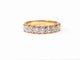 Bague 54 Demi-alliance - Bague en or jaune 18K et diamants 58 Facettes All.Demi.FA.44-J