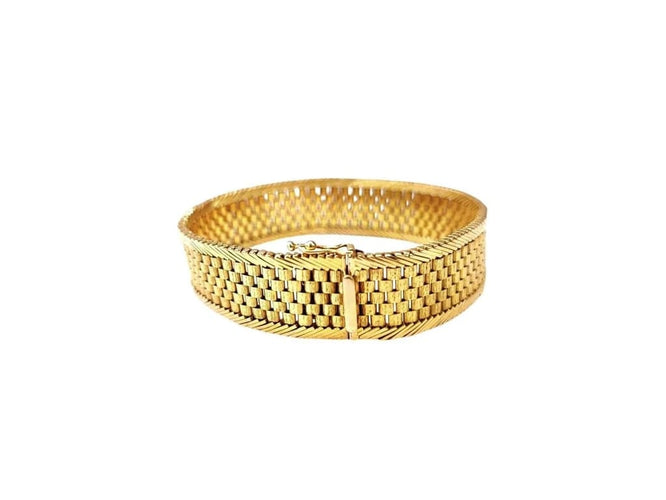 Bracelet Bracelet ruban plat en or jaune 18 carats 58 Facettes BRAC.OYST.1247