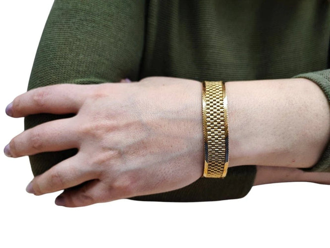 Bracelet Bracelet ruban plat en or jaune 18 carats 58 Facettes BRAC.OYST.1247
