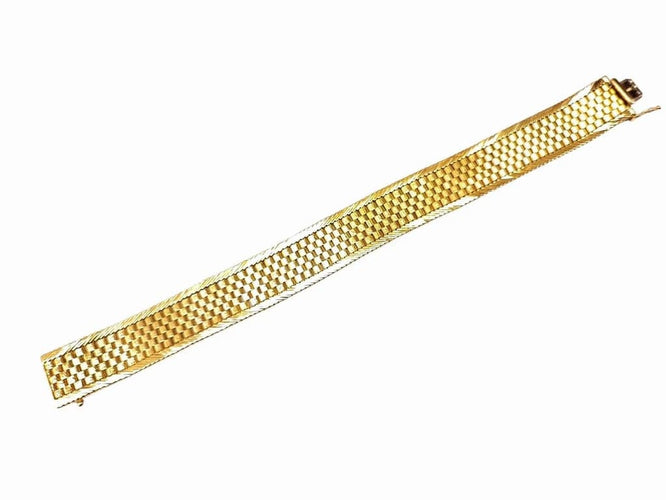 Bracelet Bracelet ruban plat en or jaune 18 carats 58 Facettes BRAC.OYST.1247