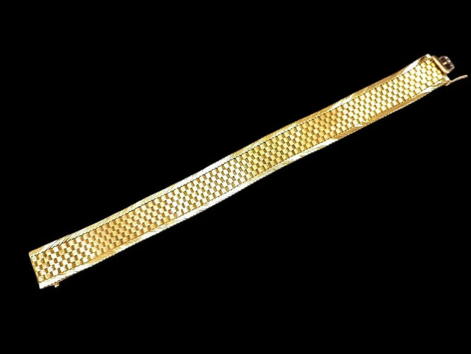 Bracelet Bracelet ruban plat en or jaune 18 carats 58 Facettes BRAC.OYST.1247