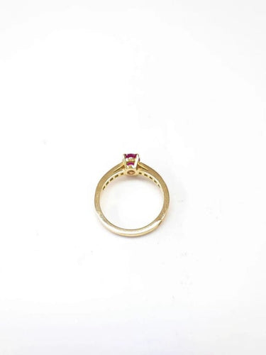 Bague 53.5 Bague rubis et diamants en or jaune 18K 58 Facettes Bag.rub.FA-48