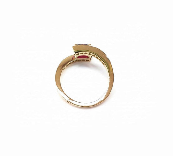 Bague 54 Bague rubis et diamants en or jaune 18K 58 Facettes Bag.cx.rub.FA.50