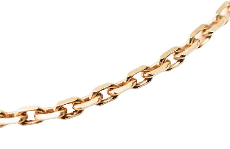 Collier Chaîne maille forçat diamantée en or jaune 18K 58 Facettes CH.COU.1448