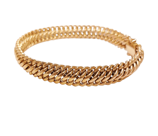 Bracelet Bracelet maille américaine en or rose 18K 58 Facettes Bra.US.1043