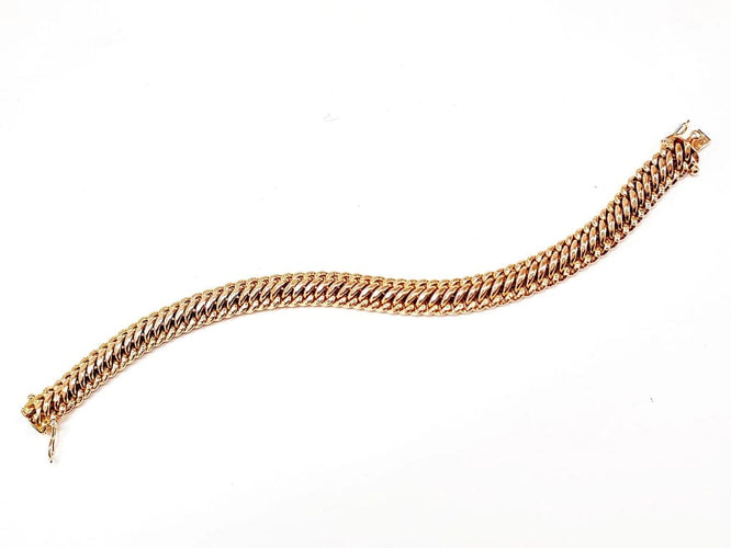 Bracelet Bracelet maille américaine en or rose 18K 58 Facettes Bra.US.1043