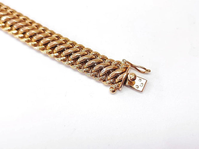 Bracelet Bracelet maille américaine en or rose 18K 58 Facettes Bra.US.1043