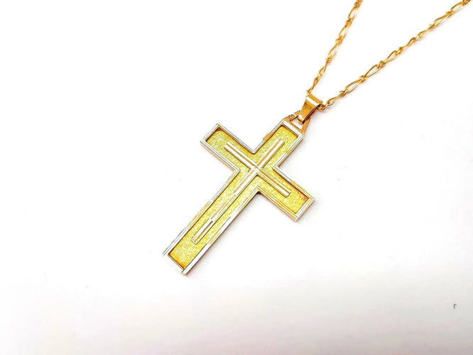 Pendentif Croix - Pendentif en or jaune 18K (750‰) 58 Facettes CROIX-1414