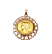 Pendentif Médaille Vierge cerclée en or jaune 18K 58 Facettes Med.Vierge.1369