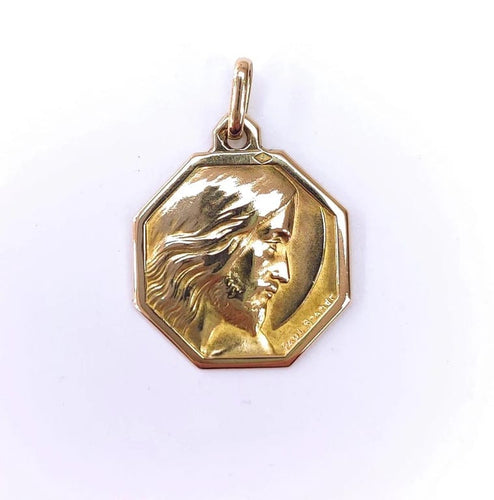 Pendentif Paul Brandt - Médaille octogonale Christ en or jaune 18K 58 Facettes Med.Christ-1093