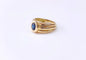 Bague 54.5 Bague jonc en or jaune 18K et saphir 58 Facettes Bag.Jonc.Sap1597