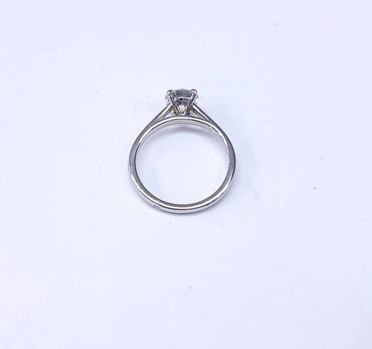 Bague 51.5 De Beers - Bague solitaire en platine avec diamant 1 carat 58 Facettes DEBEERS.1722