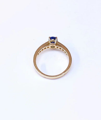 Bague 54 Bague saphir et diamants en or jaune 18K 58 Facettes Bag.S.cx-FA-.55