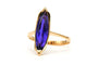 Bague 52 Bague contemporaine sertie d’une améthyste en or jaune 18 carats 58 Facettes 23165
