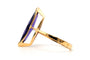 Bague 52 Bague contemporaine sertie d’une améthyste en or jaune 18 carats 58 Facettes 23165