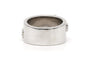 Bague 57 Bague contemporaine en or blanc 18 carats avec émeraude et diamants 58 Facettes 23248