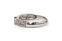 Bague 54 Bague contemporaine en or blanc 18 carats avec saphir et diamants 58 Facettes 23175