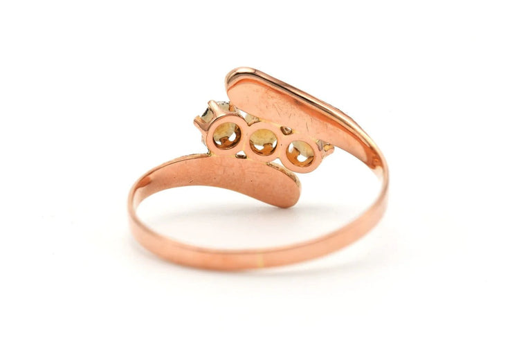 Bague 58 Bague Art nouveau en or jaune 18 carats et perles 58 Facettes 23297
