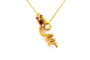 Pendentif Pendentif Art nouveau serti de rubis et perles en or jaune 18 carats 58 Facettes 23270