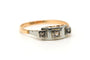 Bague 56 Art Déco - Bague en or jaune et blanc 18 carats et diamants 58 Facettes 23351