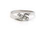 Bague 51 Bague contemporaine en or blanc et diamants 58 Facettes 23339