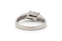 Bague 55 Bague contemporaine en or blanc 18 carats avec saphirs et diamants 58 Facettes 23335