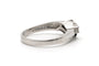 Bague 55 Bague contemporaine en or blanc 18 carats avec saphirs et diamants 58 Facettes 23335
